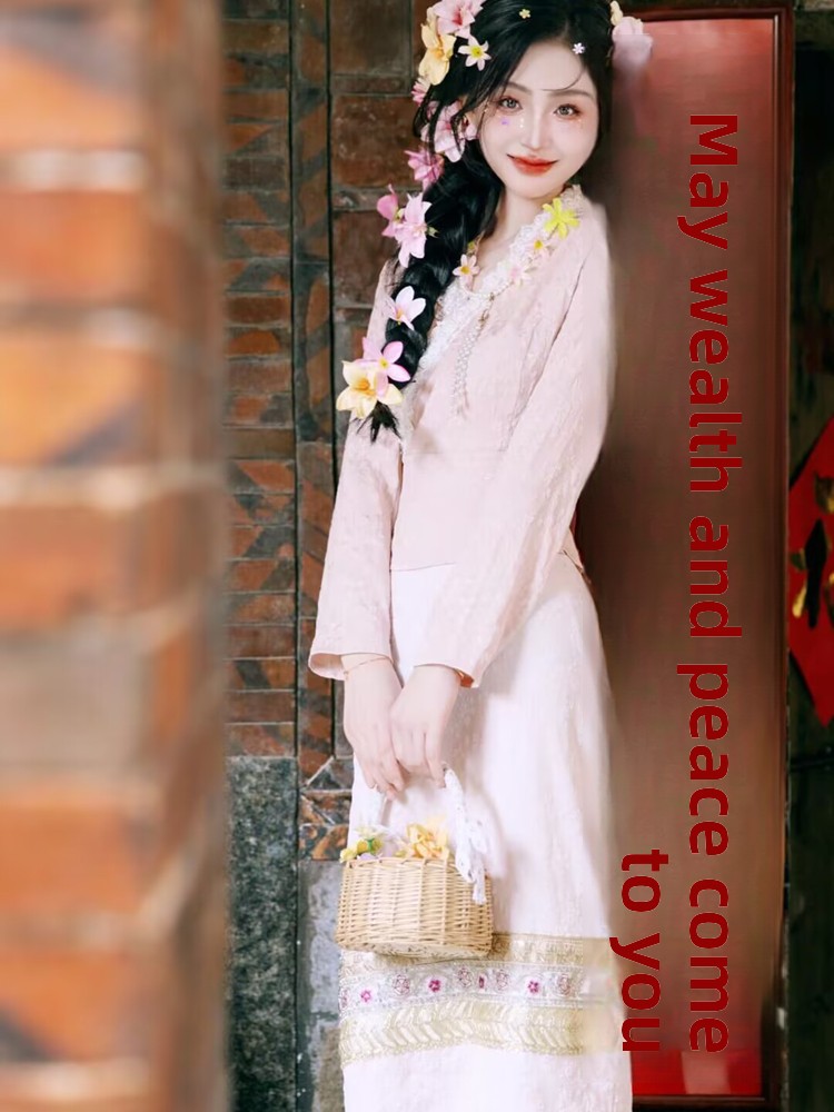 Ethnic Clothing & Online Fashion Store Khaadi Uk - 新しいスタイルの少数民族女性服花柄ヘアピン写真撮影衣装西双版納刺繍旅行撮影服