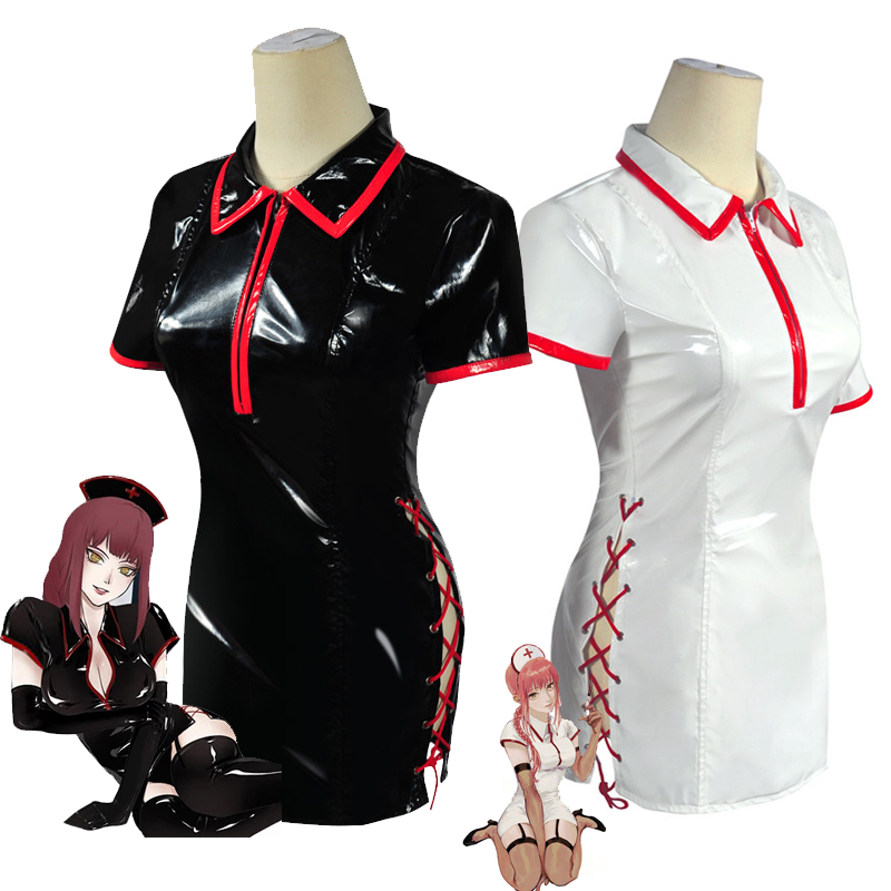 Ethnic Outfit - 男性と女性のためのコスプレ衣装,アニメのキャラクター,セクシーな看護ユニフォーム,合成皮革のドレス,ハロウィーンのコスプレ衣装
