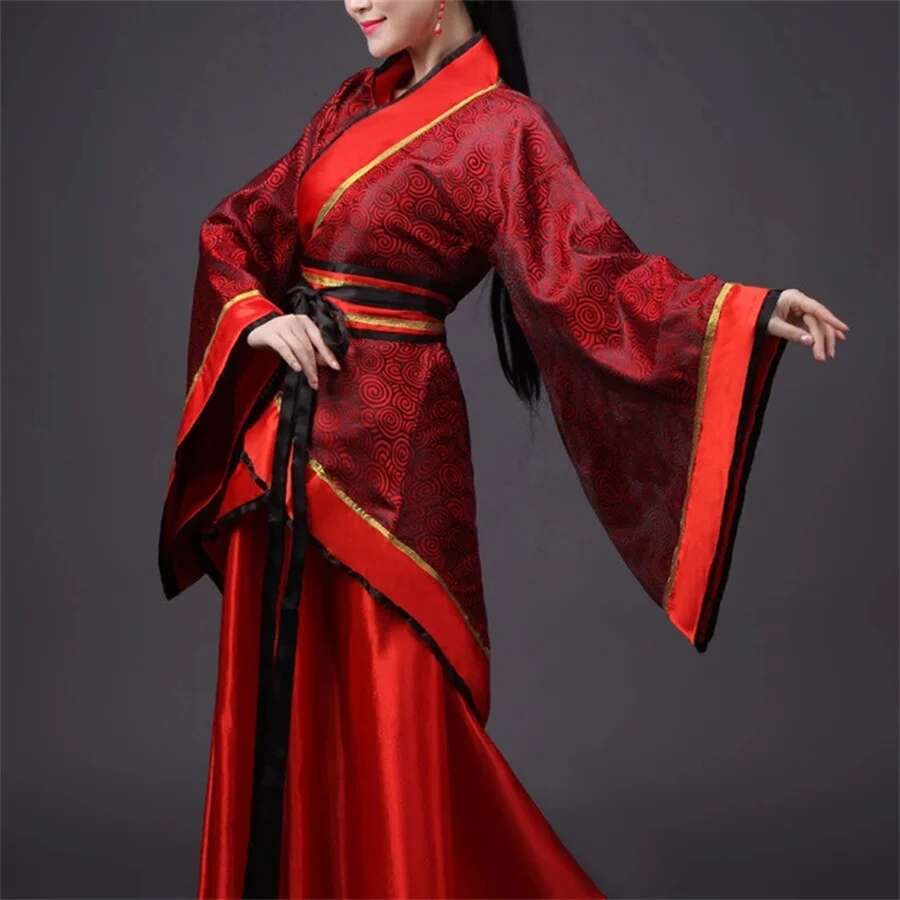Fashion Show Ethnic Wear - コスプレ衣装エスニックスタイルファッション服パーティーダンスウェアステージショー伝統的な中国服漢服女性妖精ドレス