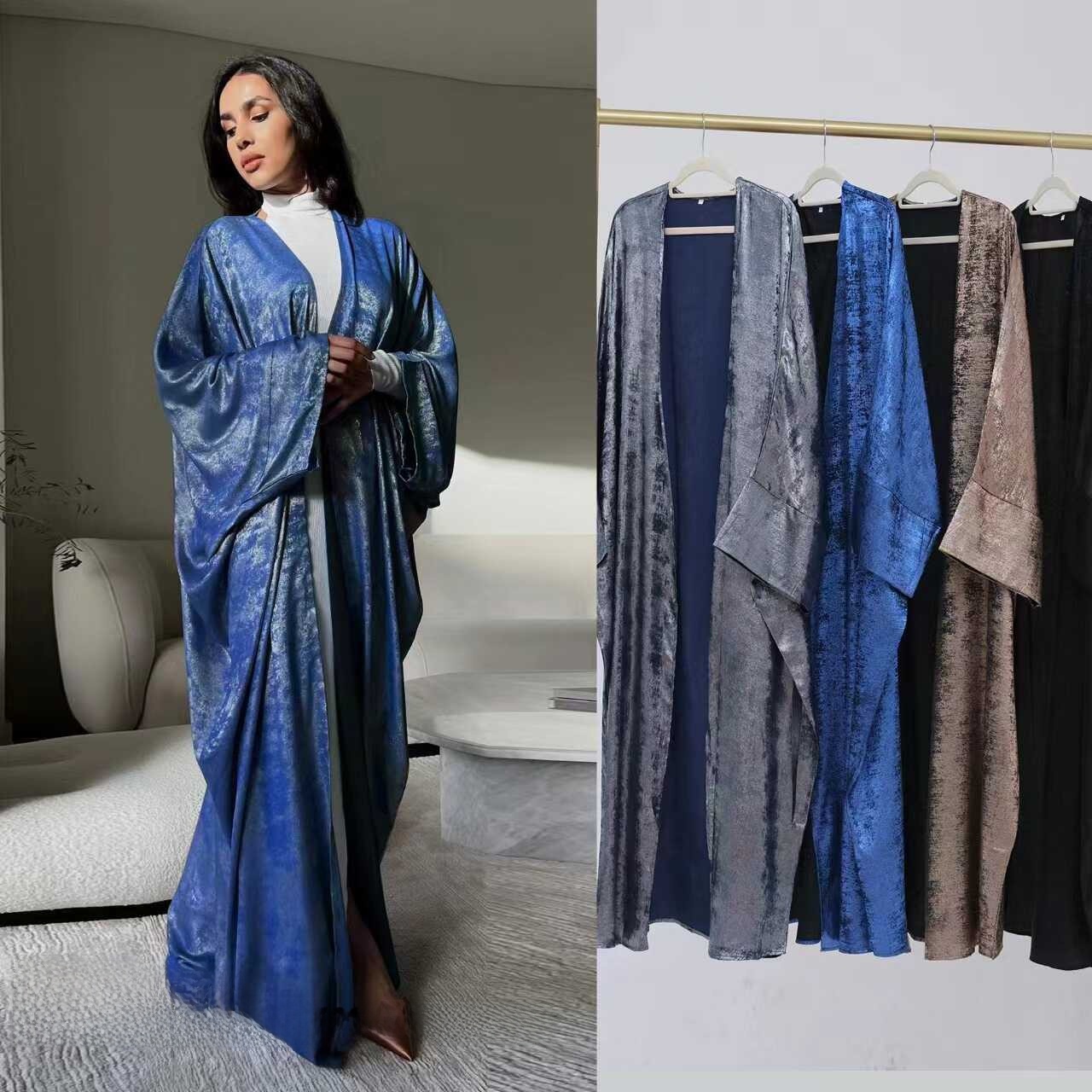 Ethnic Fashion Designer - ファッショナブルなパッチワークオープンカーディガンワンピース パーティー向け新作 エスニックスタイル レディース服 夏2024 トレンドデザイン