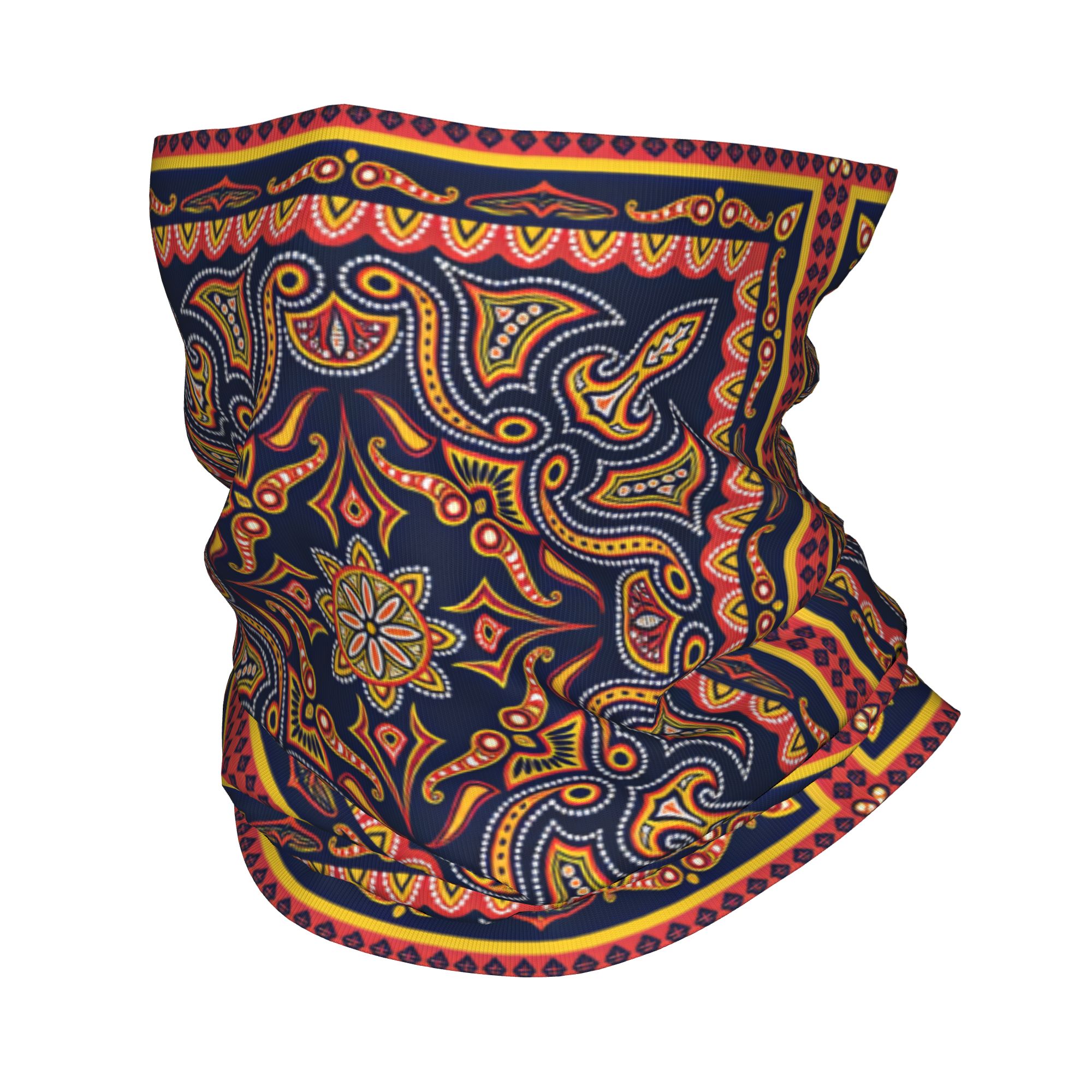 Ethnic Fashion For Men - エスニックドットトライバルペイズリーバラクラバハイキングキャンプ自転車マスク保護ネックカバーフェイスカバーマスク秋クールネックゲイター