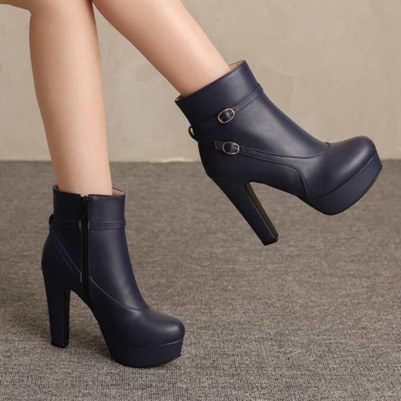 ファッショナブルなプラットフォームブーツ、女性用セクシーリベ - Ethnic Fashion For Ladies のレビューと価格