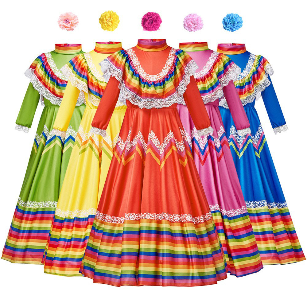 ハロウィン メキシカン ロングスカート エスニックスタイル  - Ethnic Outfit のレビューと価格