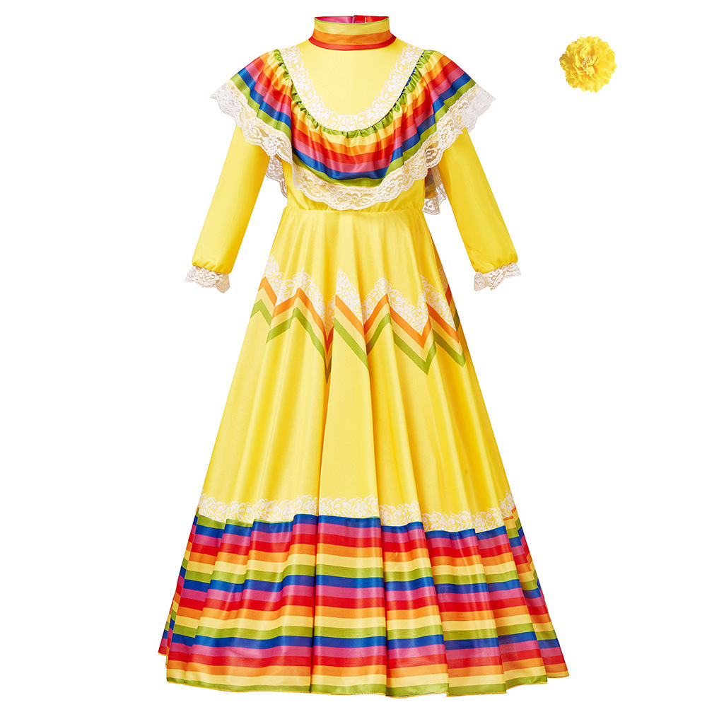 ハロウィン メキシカン ロングスカート エスニックスタイル  - Ethnic Outfit のレビューと価格