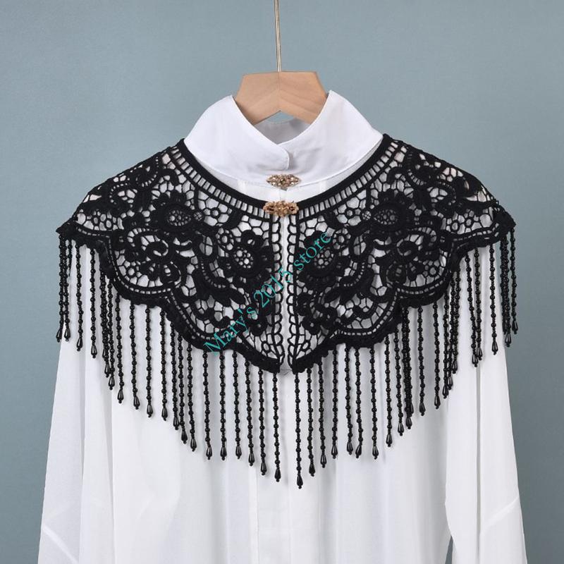 伝統的な中国風の刺繍ショルダーラップスカーフショールビーズパ - Ethnic Fashion Designer のレビューと価格