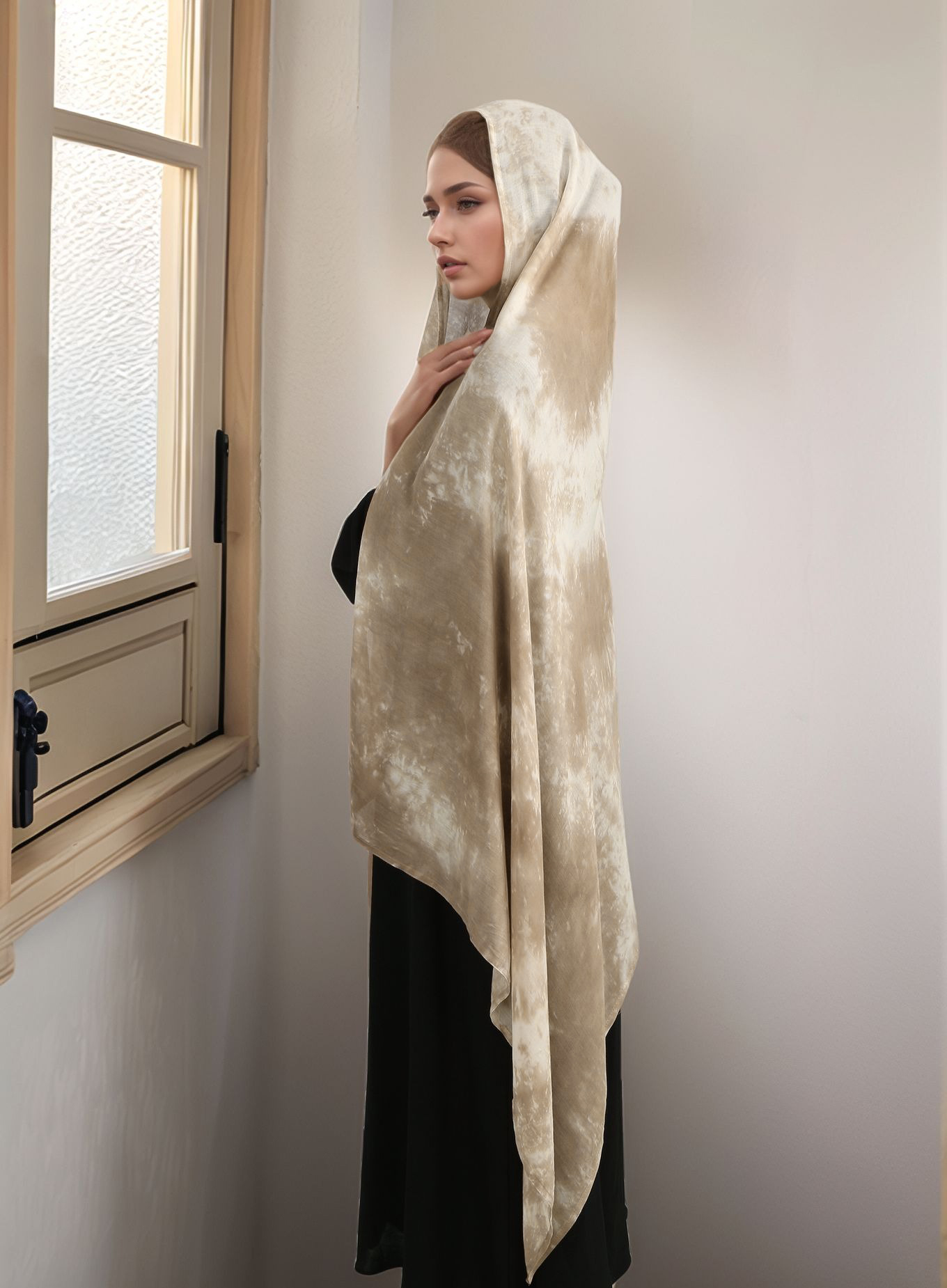 絞り染めレーヨン綿ヒジャーブスカーフ女性イスラム教徒ヒジャー - Ethnic Fashion For Ladies のレビューと価格