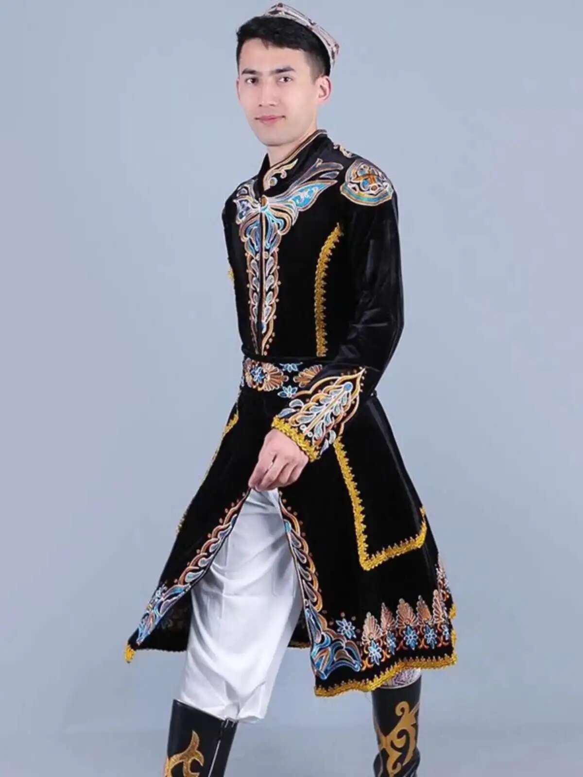 新しい新疆ダンス服ウイグル紳士服ハンサムコートステージパフォ - Ethnic Clothing & Online Fashion Store Khaadi Uk のレビューと価格