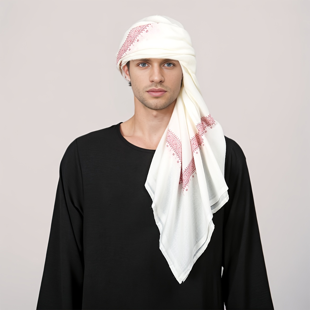 男性のためのエスニック祈りのスカーフ,ポリエステルのストール - Ethnic Fashion For Men のレビューと価格