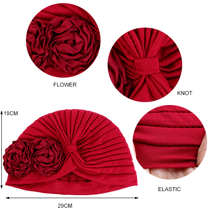 イスラム教徒のファッション花ヒジャーブターバンエスニックイス - Ethnic Fashion For Ladies のレビューと価格