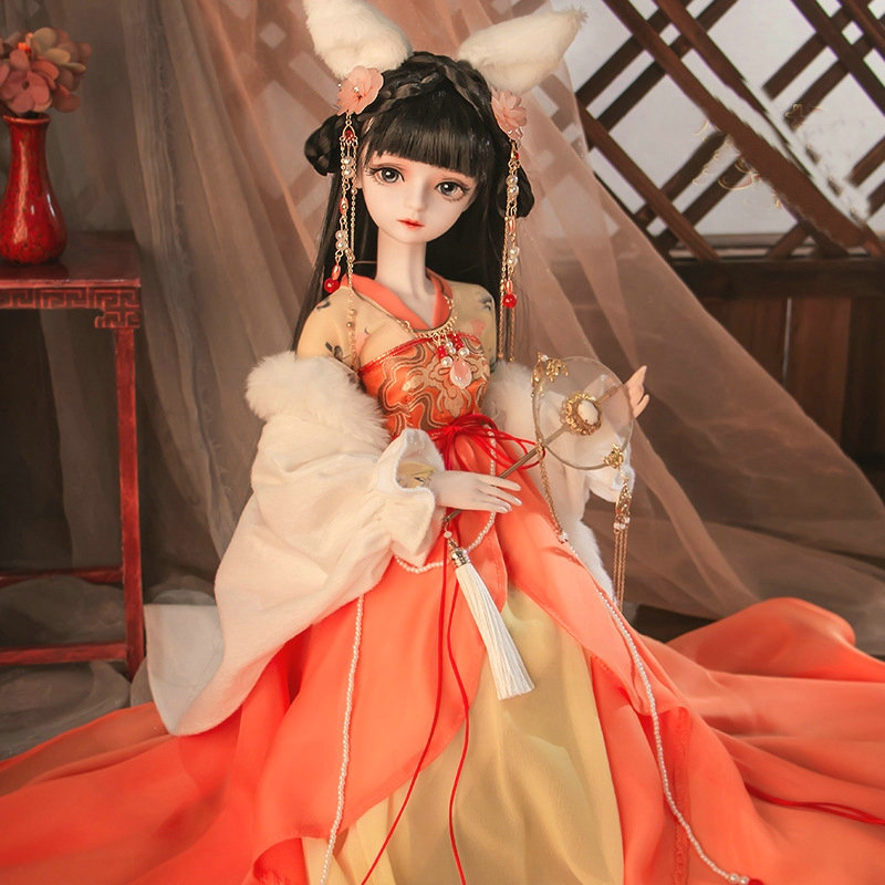 手作り1/3 BJDドール フルセット 大型60cm レッド - Ethnic Fashion Girls のレビューと価格